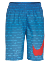 Nike Boys&#39; Shark Stripe Breaker 8” Volley Swim Shorts - £19.67 GBP