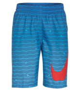 Nike Boys&#39; Shark Stripe Breaker 8” Volley Swim Shorts - £19.61 GBP