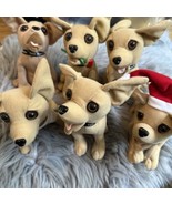 Rare set Of 6 Vintage Taco Bell Chihuahua Talking Dogs 6&quot; Plush Toy READ✨ - $70.16 CAD