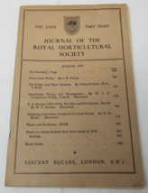 Royal Horticultural Society Journal August 1955 Public Gardens Glasshous... - $18.95