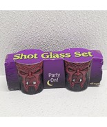 Pair of Fun World Devil Vampire Head Halloween Horror Shot Glass Set - $20.70 CAD