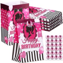24 Pcs Princess Party Gift Bags Paper Goodie Bags Princess School Party Favors B - £20.83 GBP