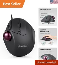 Wired Ergonomic Trackball Mouse - 7 Buttons with DPI Switch for Easy Nav... - $45.00