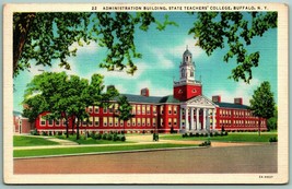 Administration Building State Teachers College Buffalo NY Linen Postcard G7 - £4.10 GBP