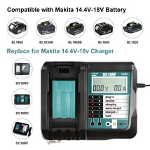 For Makita 14.4-18V DC18RF Rapid Battery Charger LXT LI-ION BL1830 BL143... - £29.08 GBP