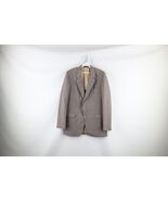 Vintage 70s Streetwear Mens Size 44L Wool Pinstriped 2 Button Suit Coat ... - $44.50