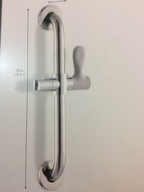 Grab Bar with Adjustable Hand Shower Holder ~ Glacier Bay ~ Chrome ~ 18 ... - €18,82 EUR