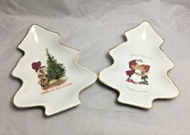 Christmas keepsake 2 Holly Hobbie Designer Collection 6” tree shaped dis... - $9.95