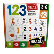 Headu 123 Puzzle Numbers Quantities Sequences Educational Preschool Counting Toy - £13.48 GBP