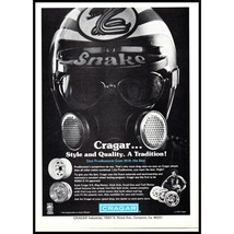 1976 Cragar Wheels Vintage Print Ad Snake Racing Helmet Don Prudhomme Wa... - £8.48 GBP