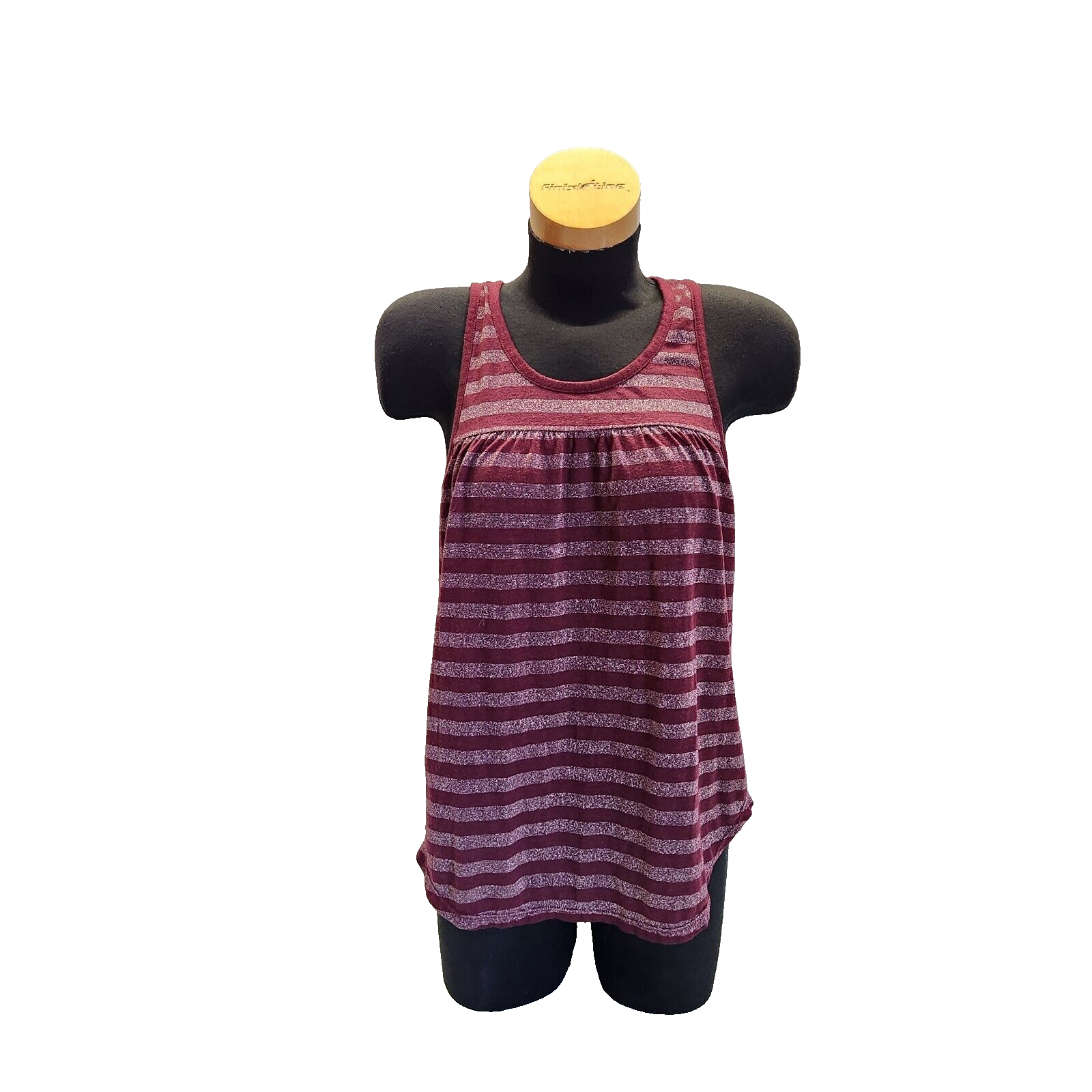 American Eagle Tank Top Womens Size Medium Burgundy Horizontal Striped B... - $20.00