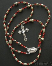 Catholic Rosary Rosenkranz Dalmatian Jasper and Sterling Silver - £97.03 GBP