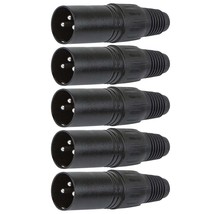 5x 3-Pin DMX Terminator XLR Connector Male Plug Stage Lighting Cable Dai... - £40.60 GBP