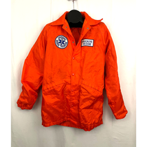 VTG Bright Orange Buckeye Rescue Medical Tech Jacket 44L 45 Made in USA Pla-Jac - £33.08 GBP