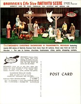 Michigan Frankenmuth Bronner&#39;s Christmas Life Size Nativity Scene VTG Postcard - £7.39 GBP