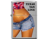 Zippo Lighter - Texas Tan Line Brushed Chrome - 854062 - $26.71