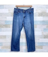 Seven7 Straight Leg Jeans Blue Dark Wash 5 Pocket Denim Mens 34x28 - $24.74