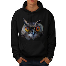 Wellcoda Owl Glasses Hippie Mens Hoodie, Bird Casual Hooded Sweatshirt - £25.37 GBP+