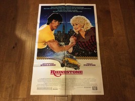 Rhinestone movie poster, One Sheet, 1984,folded,Sylvester Stallone,Dolly Parton - $49.48