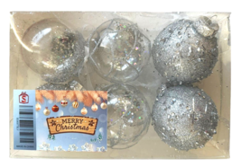 Christmas Ball Ornaments 3.15&quot; Shatterproof Clear Large Plastic Christma... - £19.75 GBP