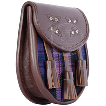 Scottish Real Leather Pride of scotland Semi Dress Sporran and Chain Belt 40 - £27.98 GBP