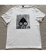 Moose Knuckles Igneous Graphic Logo Cotton T-Shirt White and Black Size ... - $730.22 MXN