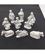 9 Piece White Nativity Scene Replacement Pieces - Missing Baby Jesus - £8.44 GBP