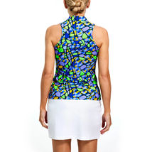 NWT TZU TZU SPORT ROLLING ROCKS Bella Sleeveless Racerback Golf Shirt - L image 2