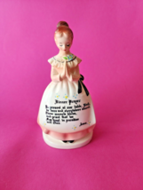 Vintage Enesco Dinner Prayer Praying Lady Napkin Holder Ceramic - $12.17