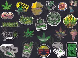 weed theme 420  22 individual Vinyl Sticker Decals Lisa - $3.57