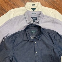 TAYLORD Dress Shirt Bundle Blue White Standard Fit Men&#39;s Small Preppy Bu... - $51.15