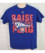 CHICAGO CUBS 2016 National Champions T-Shirt Size Medium Raise The Flag - £13.20 GBP