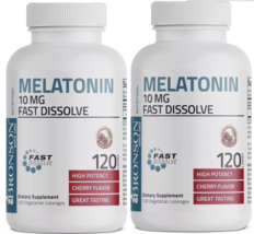 Melatonin 10mg Fast Dissolve Bronson (2-Bottles, 240ct) - EXP 10/2025 - $19.79