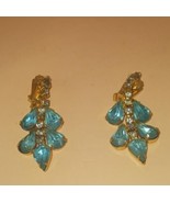 Vintage Dangle Rhinestone Goldtone Earrings - €21,71 EUR
