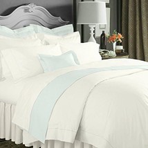 Sferra Celeste Ivory King Sheet Set 4PC Solid Cotton Percale 600TC Italy NEW - £406.15 GBP