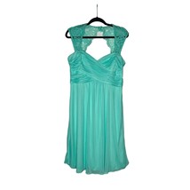 NWT Scarlett Women&#39;s Mint Dress Lace Detail Sleeves Pleated Bridesmaid Size 14 - £23.39 GBP