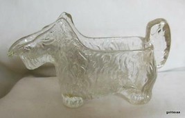 Vintage Pressed Glass Scottie Dog Creamer 3 x 6&quot; - £16.93 GBP