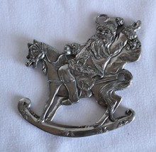 Seagull 1992 Fine Pewter Santa On Rocking Horse Ornament By Etain Zinn - £9.22 GBP