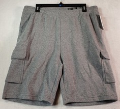 Xersion Cargo Shorts Womens Size Medium Gray Cotton Pockets Elastic Waist Casual - £7.50 GBP