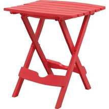Adams 258421 Quik Fold Patio Side Table, Resin, Cherry Red - $507.86 MXN