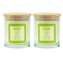 Fruits &amp; Passion Cucina Lime Zest &amp; Cypress Perfumed Candle 7.7 Oz - 2 Pack - £27.51 GBP