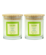 Fruits &amp; Passion Cucina Lime Zest &amp; Cypress Perfumed Candle 7.7 Oz - 2 Pack - £27.88 GBP