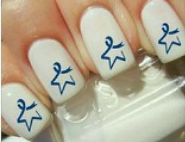Fancy Blue Star Ribbon Colon Cancer Awareness》Nail Art Decals - $9.75