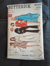 Butterick Sewing Pattern 5549 Misses&#39; Evening Dress Pants Scarf Size 10 UC FF - £11.19 GBP