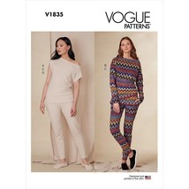 Vogue Sewing Pattern V1835 R11120 Top Pants Slippers Misses Size XS-XXL - $14.25