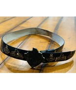 Vintage Power Rangers Mighty Morphin Black Leather Belt and Buckle Size ... - $25.56 CAD