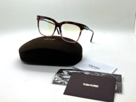 TOM FORD Women&#39;s Eyeglasses TF5768-B 055 HAVANA PINK 54-15-140M ITALY BL... - $134.71