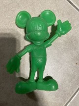 1971 Disney / Louis Marx ~ Green Plastic ~ Mickey Mouse ~ 6&quot; Tall - £7.43 GBP