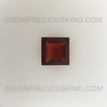 Natural Garnet Square Step Cut 7X7mm Umber Color VS Clarity Loose Gemstone - £16.83 GBP