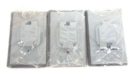 LOT OF 3 NEW THOMAS &amp; BETTS WR104-CV SINGLE OUTLET OUTDOOR COVERS - $32.95